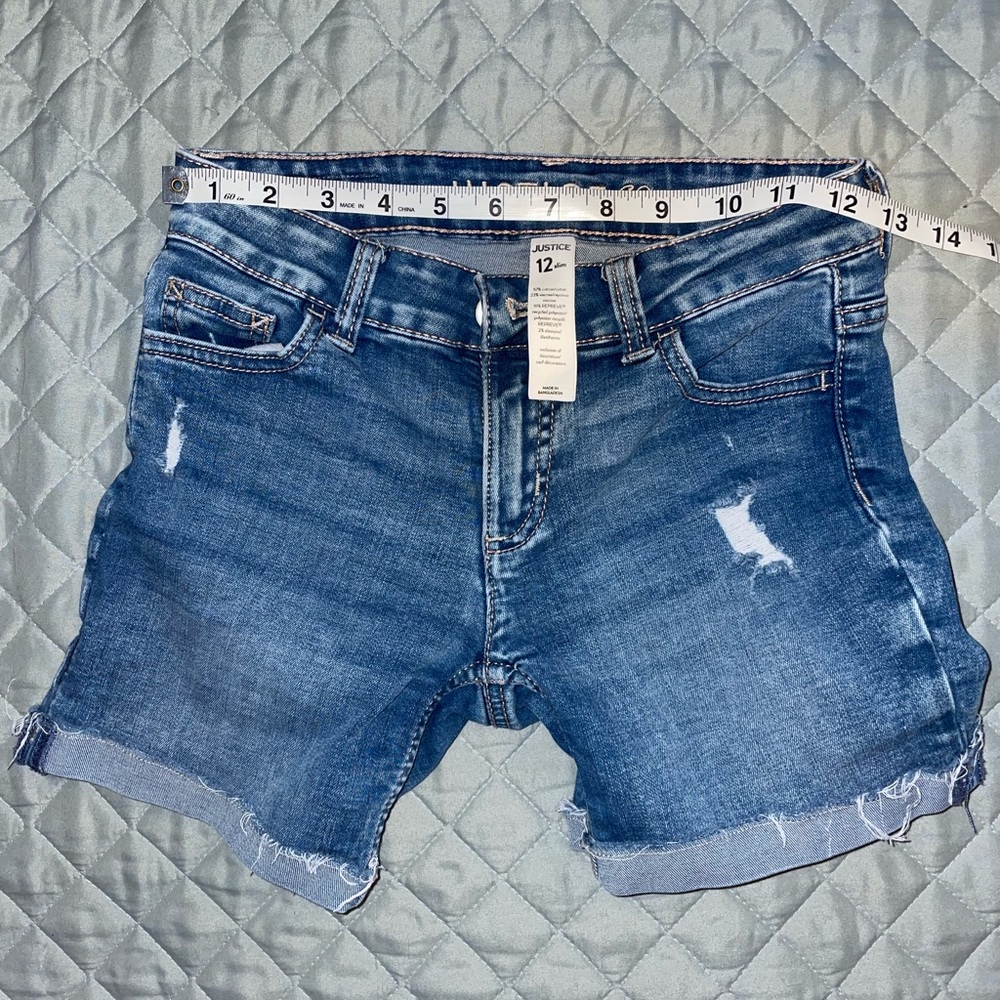 Justice size 12 Slim Girls jean shorts